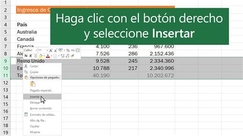 Cómo insertar filas rápidamente en Excel utilizando el。